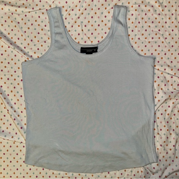 Venezia Light Blue Cotton Tank Top - Size 14/16, Scoop Neck, Soft Knit - Picture 1 of 1